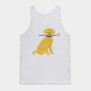 Golden Retriever Preppy Madras Field Hockey Dog Tank Top